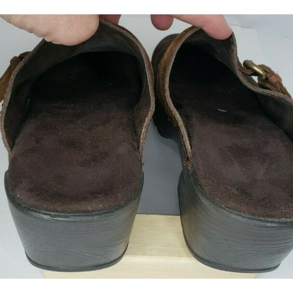 Italian Comfort Brown Clog / slip on shoe size 8.5 - Picture 10 of 11